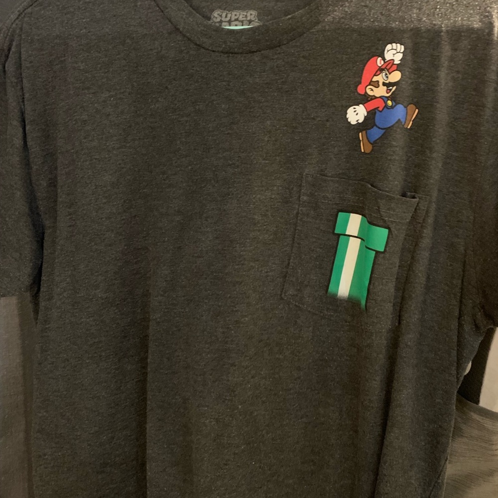 Super Mario pipe pocket tee